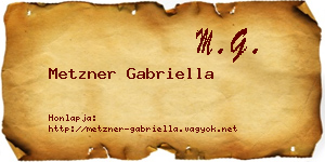Metzner Gabriella névjegykártya